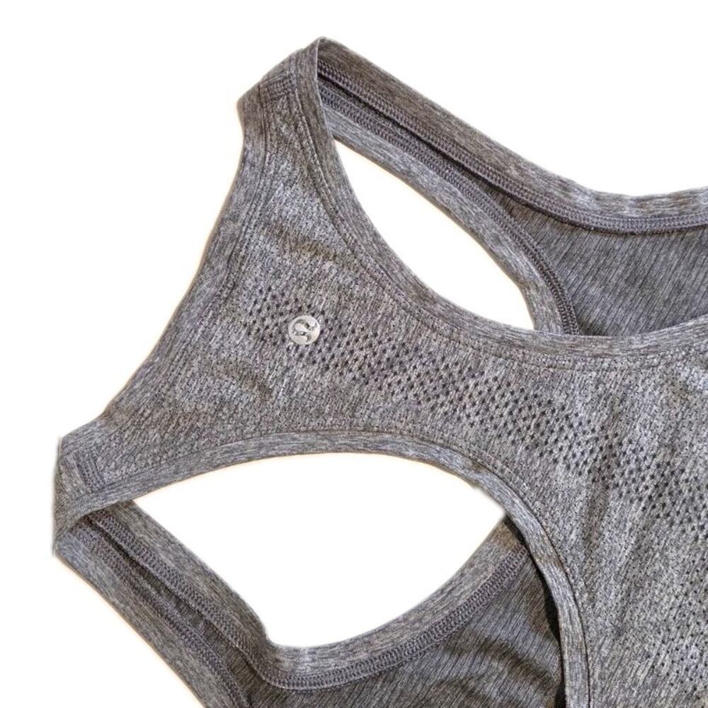 Lululemon Women’s Run Swiftly Tech Gray Racerback Seamless Tank Top SZ 12